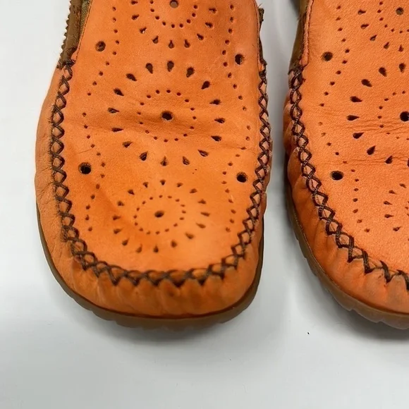 Gabor Orange Slip On Loafers Size UK 4.5 = US 7 - Picture 4 of 10